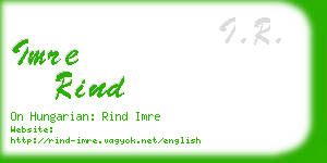 imre rind business card